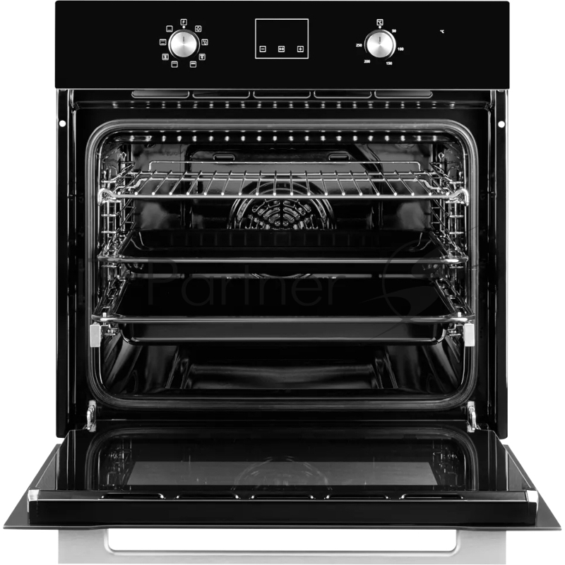 Встраиваемый духовой шкаф MOE 6183 B 60 см, 8 режимов, High-Tech, 70 л, гидролизная очистка, черный