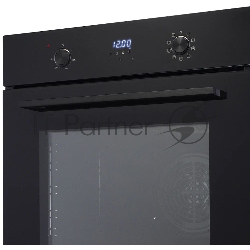 Встраиваемый духовой шкаф MONSHER MOE 6193 Noir, электрический, High-Tech, 60 см, объем 72 л, 9 режимов, дисплей, таймер, телескопические направляющие на 1 уровень, цвет черный