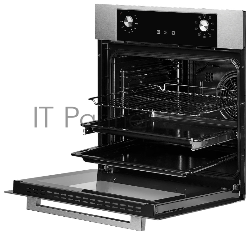 Встраиваемый электрический духовой шкаф MONSHER MOE 6092 Acier, 9 режимов: Традиционный нагрев, Макси-Гриль, Макси-Гриль с конвекцией, Нижний нагрев, Разморозка, Традиционный нагрев с конвекцией, Режим подсветка, Конвекция, Режим пицца, утапливаемые