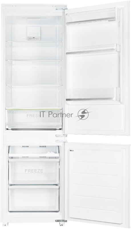 Встраиваемый холодильник Kuppersberg NBM 17863, Габариты(ВхШхГ):178.5x54x54,5 Перенавешиваемые двери, Класс энергопотребления А++ (222 кВт/ч), No-frost, 182л/59л, Уровень шума: 41 Дб
