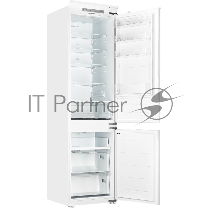 Встраиваемый холодильник Kuppersberg RBN 1961, High-Tech двухкамерный, полезный объем 334 л, суперохлаждение, суперзаморозка, функция отпуск, перевешиваемые двери (door slider), электронное управление, звуковая индикация открытой двери, NoFrost, зона