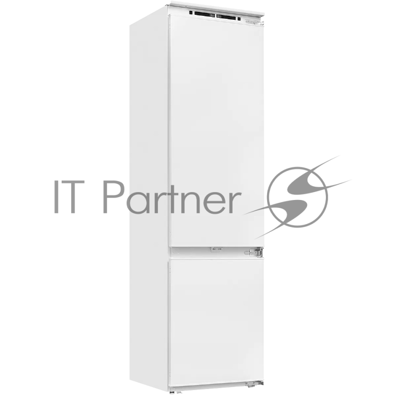 Встраиваемый холодильник Kuppersberg RBN 1960, High-Tech, объем 267 л, скользящий фасад, электронное управление, No Frost, антибактериальный пластик, звуковой сигнал при открытой дверце, перенавешиваемые двери, LED освещение, уровень шума 41 дБ, энер