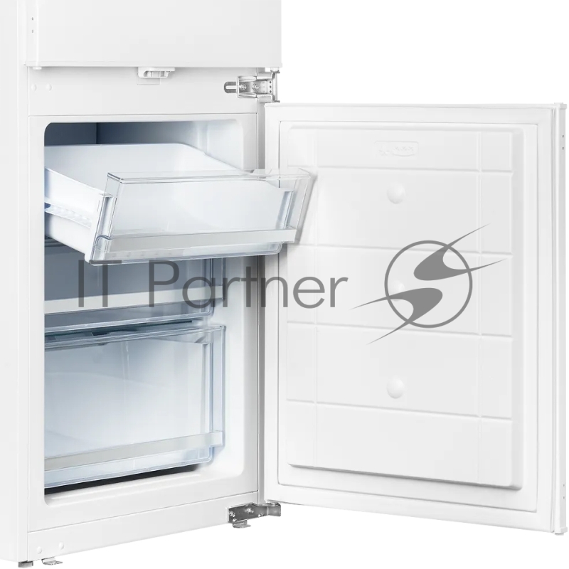 Встраиваемый холодильник Kuppersberg RBN 1960, High-Tech, объем 267 л, скользящий фасад, электронное управление, No Frost, антибактериальный пластик, звуковой сигнал при открытой дверце, перенавешиваемые двери, LED освещение, уровень шума 41 дБ, энер