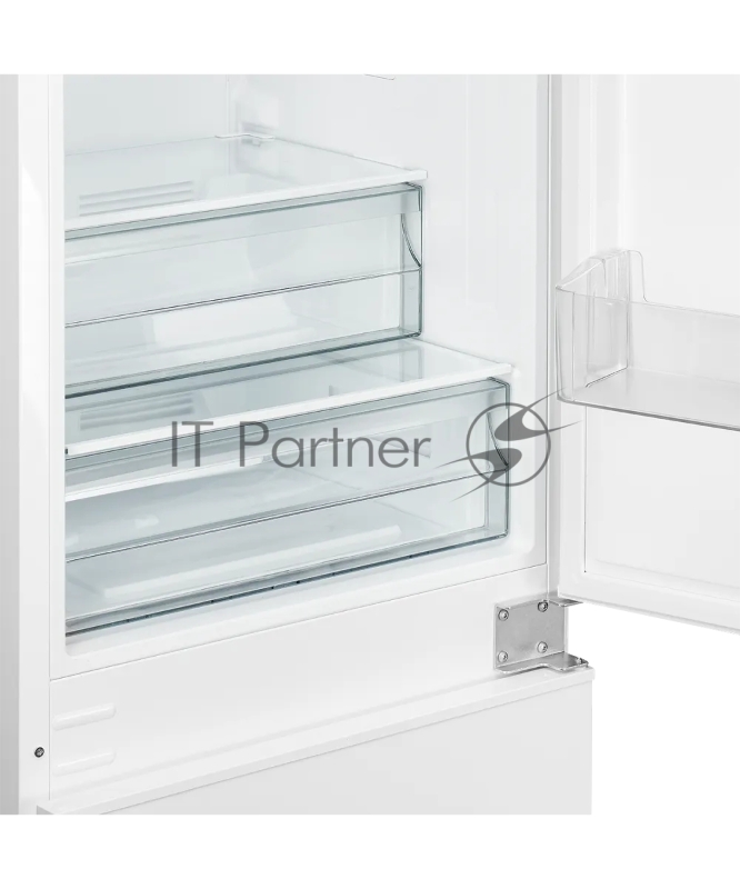 Встраиваемый холодильник Kuppersberg RBN 1763, полезный объем 233 л, сенсорное управление, полезный объем морозильной камеры 63 л, No Frost, LED подсветка, перенавешиваемые двери, суперзаморозка, отсек для овощей, цвет белый