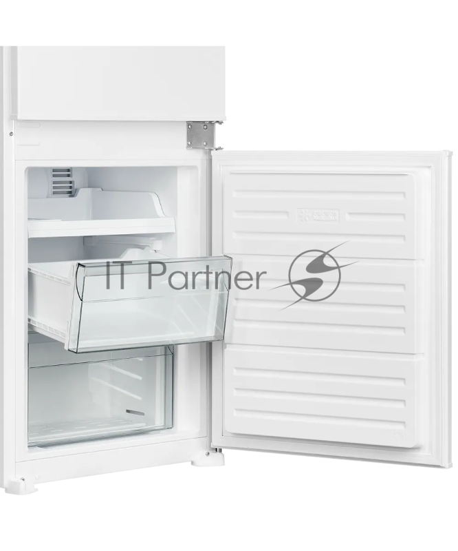 Встраиваемый холодильник Kuppersberg RBN 1763, полезный объем 233 л, сенсорное управление, полезный объем морозильной камеры 63 л, No Frost, LED подсветка, перенавешиваемые двери, суперзаморозка, отсек для овощей, цвет белый