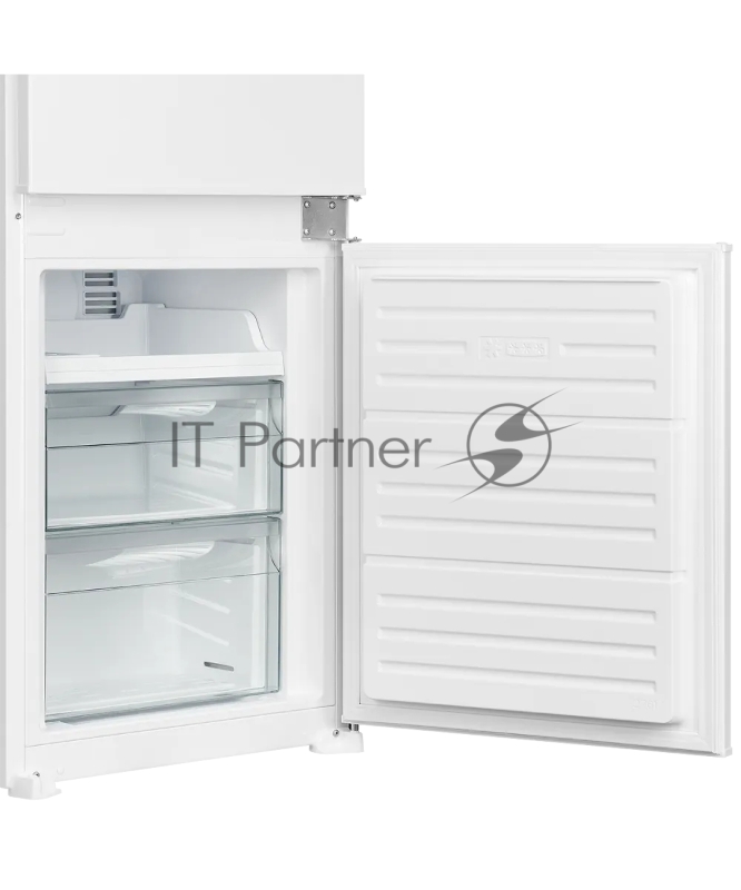 Встраиваемый холодильник Kuppersberg RBN 1763, полезный объем 233 л, сенсорное управление, полезный объем морозильной камеры 63 л, No Frost, LED подсветка, перенавешиваемые двери, суперзаморозка, отсек для овощей, цвет белый