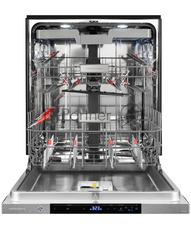 Встраиваемая посудомоечная машина Kuppersberg GLM 6096 Полноразмерная, 60 см, 16 комплектов, 8 программ, автоматическое открывание дверцы, 3 корзины, уровень шума 42 дБ, А+++