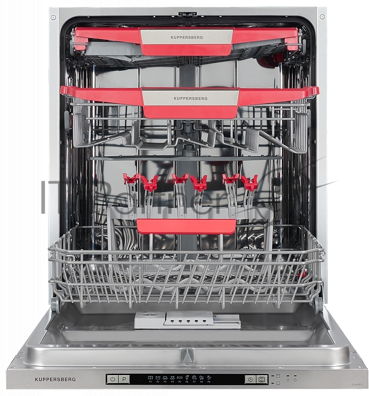 Встраиваемая посудомоечная машина Kuppersberg GLM 6075 Полноразмерная, Полностью встраиваемая, количество корзин: 3, регулируемая по высоте верхняя корзина (лифт), дополнительная подставка для бокалов, ширина 60 см, 14 комплектов, электронное управле