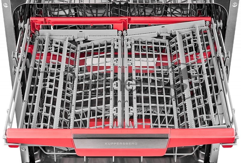 Встраиваемая посудомоечная машина Kuppersberg GLM 6075 Полноразмерная, Полностью встраиваемая, количество корзин: 3, регулируемая по высоте верхняя корзина (лифт), дополнительная подставка для бокалов, ширина 60 см, 14 комплектов, электронное управле