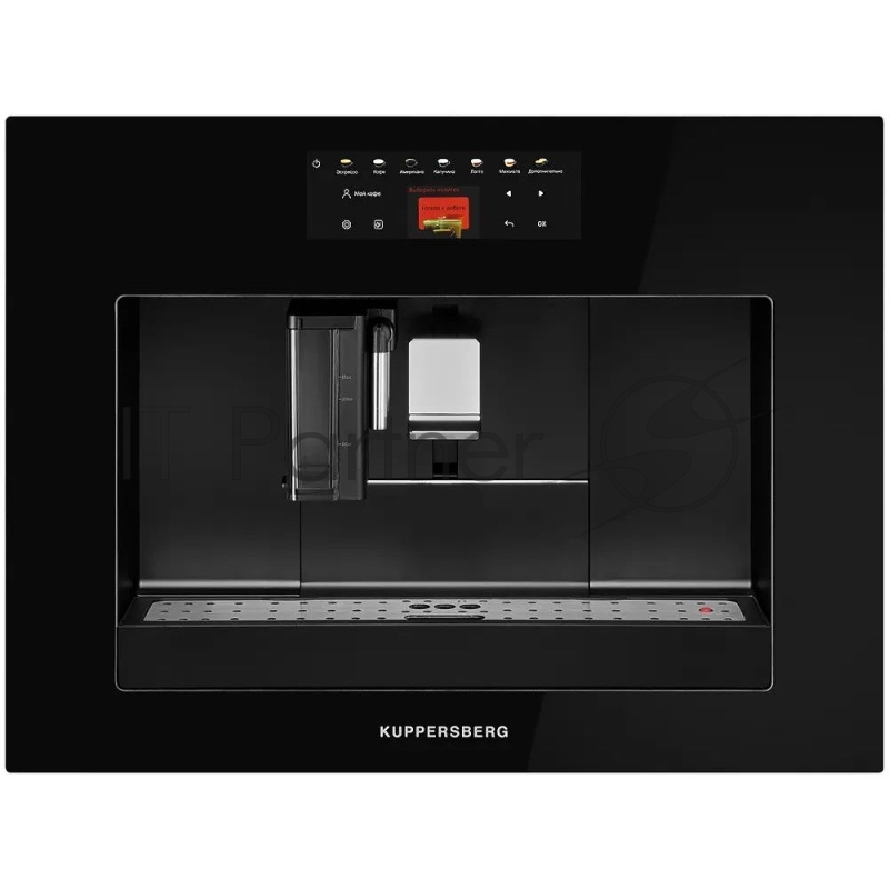Встраиваемая кофемашина KUPPERSBERG KCM 183 Black High-Tech, контейнер для молока, 9 уровней помола, автоматическое выключение, сенсорное управление, капучинатор (автоматический), макс. давление 19 бар, объем контейнера для зерен 200 гр, объем емкост