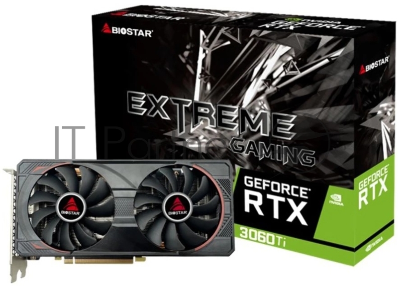 Видеокарта Biostar PCI-E RTX3060Ti-LHR NVIDIA GeForce RTX 3060Ti 8Gb 256bit GDDR6 1410/14000 HDMIx1 DPx3 HDCP Ret