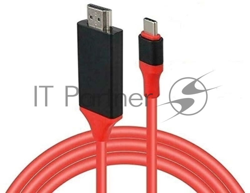 Кабель-переходник аудио-видео Premier L9G USB Type-C (m)/HDMI (m) 2м. красный (A2604RED)