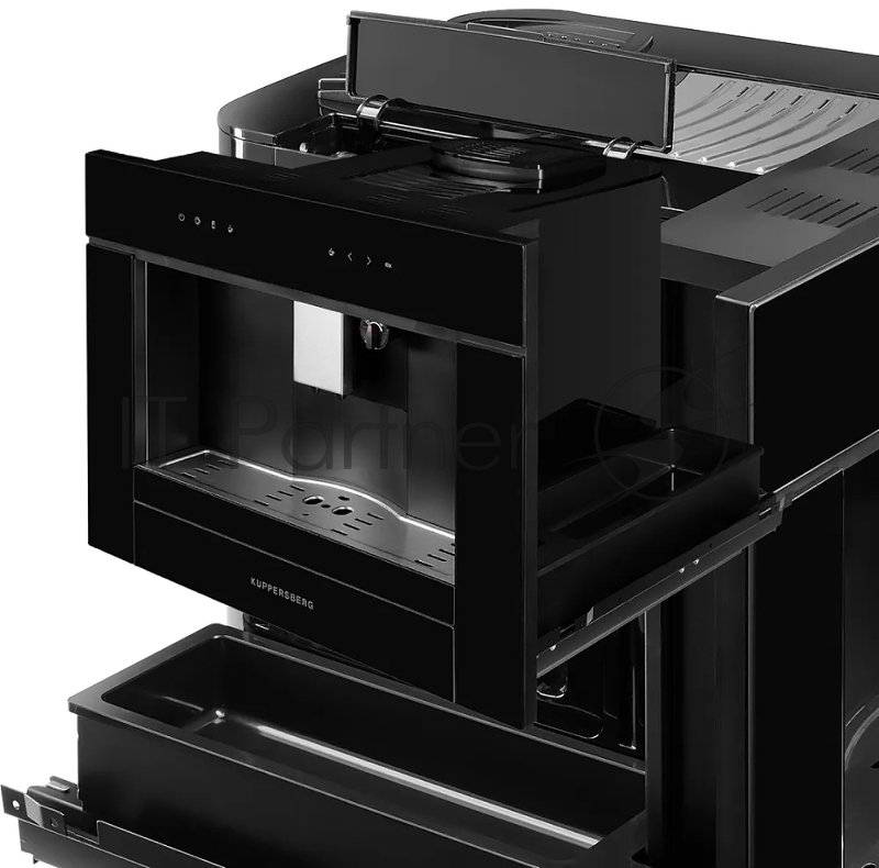 Автоматическая кофемашина Kuppersberg KCM 182 Black коллекция High-Tech,управление сенсорное,максимальное давление 20 бар,емкость для воды 1.8л, есть капучинатор,приготовление кофе автоматическое, материал панели стекло,цвет черный