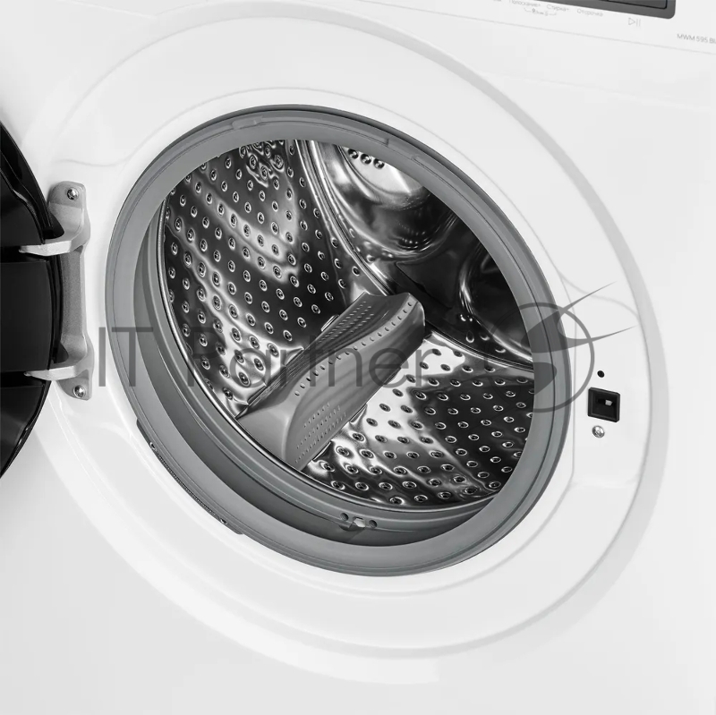 Стиральная машина MONSHER MWM 595 Blanc, High-Tech, загрузка 12 кг, 15 программ, 1400 об/мин. кнопочное/механическое управление, инверторный двигатель, отложенный старт, самодиагностика, блокировка от детей, энергоэффективность А+++, цвет белый