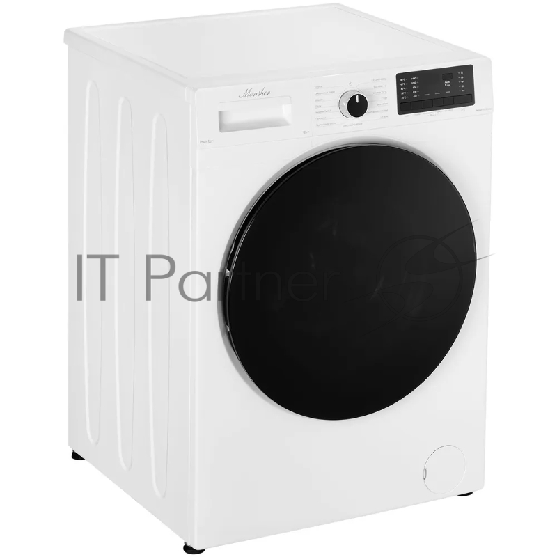 Стиральная машина MONSHER MWM 595 Blanc, High-Tech, загрузка 12 кг, 15 программ, 1400 об/мин. кнопочное/механическое управление, инверторный двигатель, отложенный старт, самодиагностика, блокировка от детей, энергоэффективность А+++, цвет белый