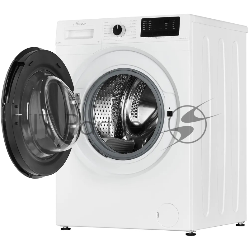 Стиральная машина MONSHER MWM 595 Blanc, High-Tech, загрузка 12 кг, 15 программ, 1400 об/мин. кнопочное/механическое управление, инверторный двигатель, отложенный старт, самодиагностика, блокировка от детей, энергоэффективность А+++, цвет белый