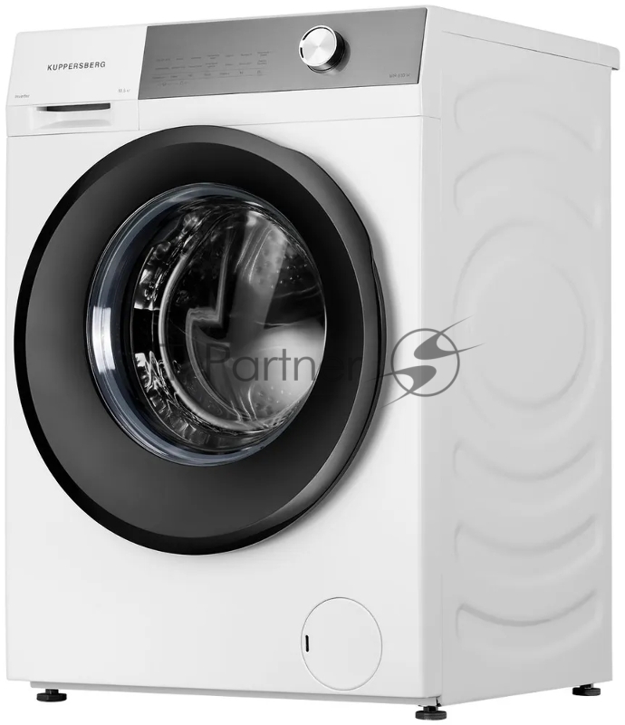 Стиральная машина KUPPERSBERG WM 610 W, High-Tech, загрузка 10.5 кг, 14 программ, 1400 об/мин. сенсорное/механическое управление, инверторный двигатель, функция пара, отложенный старт, самодиагностика, блокировка от детей, энергоэффективность А+++, ц