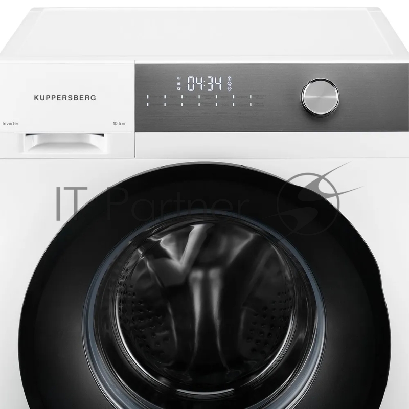 Стиральная машина KUPPERSBERG WM 610 W, High-Tech, загрузка 10.5 кг, 14 программ, 1400 об/мин. сенсорное/механическое управление, инверторный двигатель, функция пара, отложенный старт, самодиагностика, блокировка от детей, энергоэффективность А+++, ц