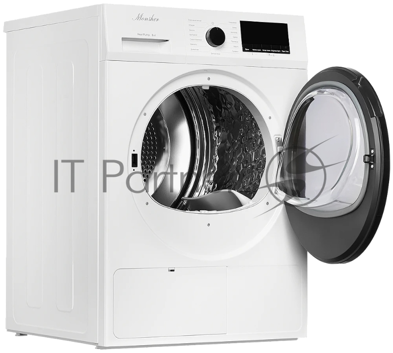 Сушильная машина MONSHER MDM 630 Blanc, отдельностоящая, фронтальная, 15 программ, загрузка 9 кг, 1400 об/мин, кнопочное управление, отложенный старт, блокировка от детей, энергоэффективность А++, цвет белый