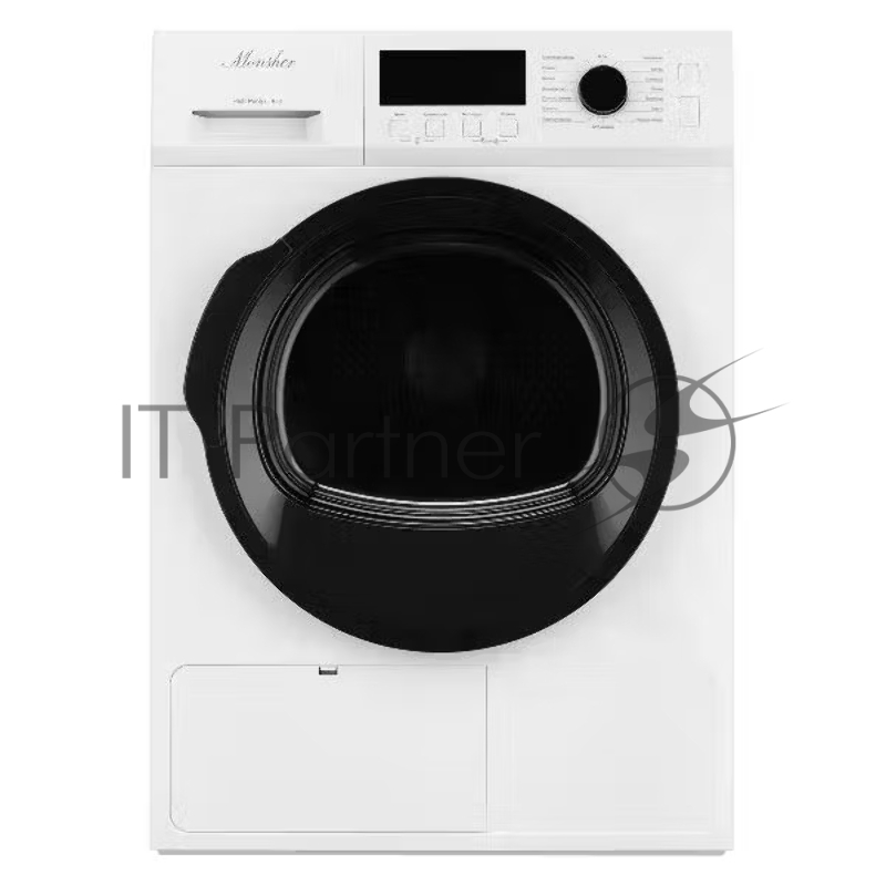 Сушильная машина MONSHER MDM 631 Blanc, High-Tech, загрузка 8 кг, 16 программ, тепловой насос, подсветка барабана, отсрочка старта, электронное управление, блокировка от детей, энергоэффективность А++, цвет белый