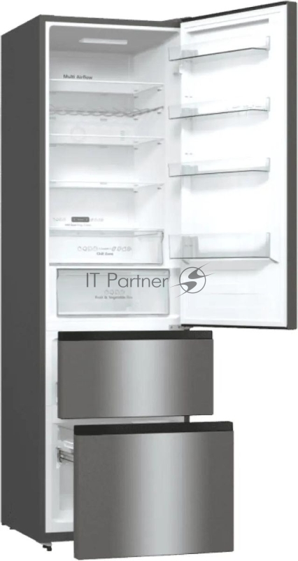 Холодильник Hisense RM469N4ACD двухкамерный, серый, 270/126, морозилка снизу, Total No Frost