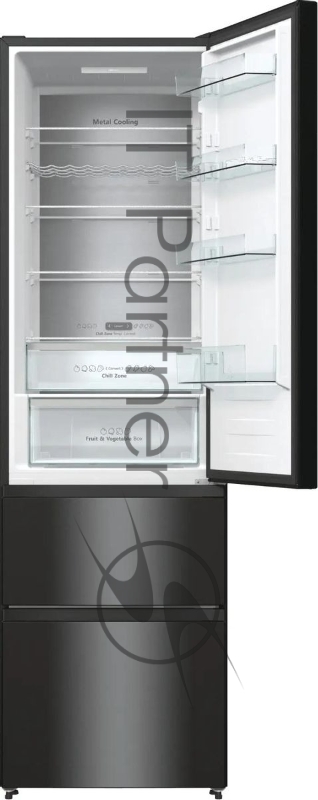 Холодильник Hisense RM469N4AFD1 двухкамерный, черный, 229/113, морозилка снизу, Total No Frost