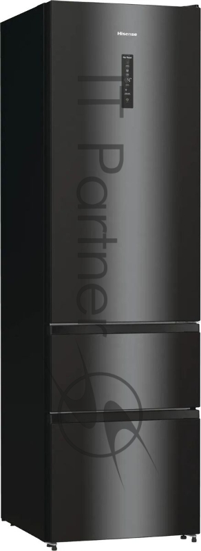 Холодильник Hisense RM469N4AFD1 двухкамерный, черный, 229/113, морозилка снизу, Total No Frost