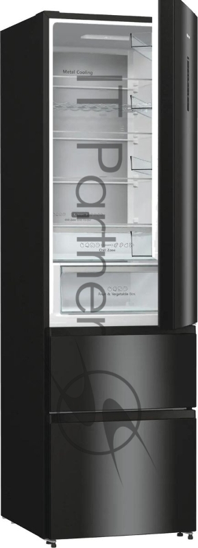 Холодильник Hisense RM469N4AFD1 двухкамерный, черный, 229/113, морозилка снизу, Total No Frost