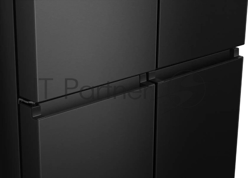 Холодильник Hisense RQ5P470SAF1 трехкамерный, черный, 331/199, морозилка снизу, Total No Frost, Side-by-Side
