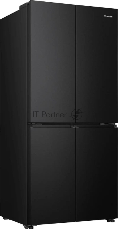Холодильник Hisense RQ5P470SAF1 трехкамерный, черный, 331/199, морозилка снизу, Total No Frost, Side-by-Side