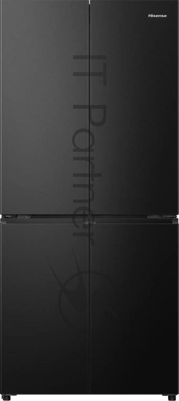 Холодильник Hisense RQ5P470SAF1 трехкамерный, черный, 331/199, морозилка снизу, Total No Frost, Side-by-Side