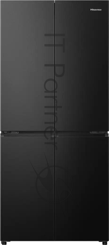 Холодильник Hisense RQ5P470SAF1 трехкамерный, черный, 331/199, морозилка снизу, Total No Frost, Side-by-Side