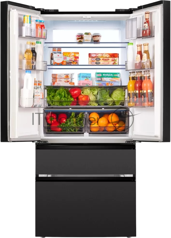 Холодильник Maunfeld MFF190NFDSB01 серый двухкамерный 330/168 л морозилка снизу, Total NoFrost, Side by Side