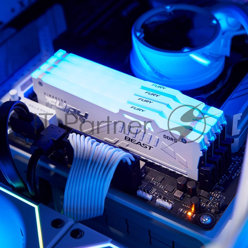 Память DDR5 2x16GB 5600MHz Kingston KF556C36BWEAK2-32 Fury Beast RGB RTL Gaming PC5-44800 CL36 DIMM 288-pin 1.25В kit single rank с радиатором Ret