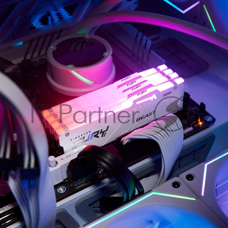 Память DDR5 2x16GB 5600MHz Kingston KF556C36BWEAK2-32 Fury Beast RGB RTL Gaming PC5-44800 CL36 DIMM 288-pin 1.25В kit single rank с радиатором Ret