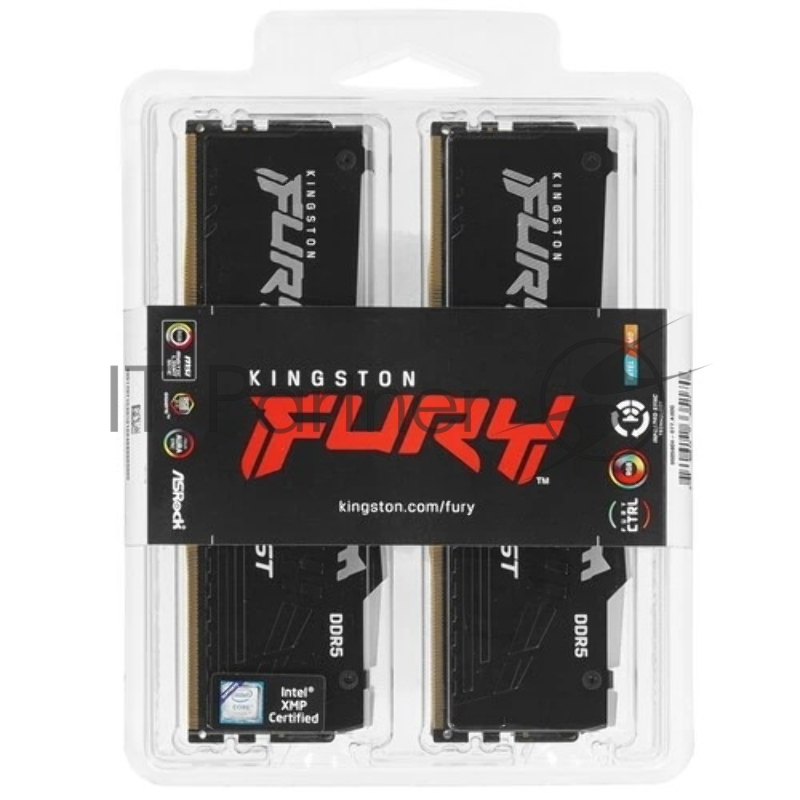 Память DDR5 4x32GB 5600MHz Kingston KF556C40BBAK4-128 Fury Beast Black RGB RTL Gaming PC5-44800 CL40 DIMM 288-pin 1.25В dual rank с радиатором Ret