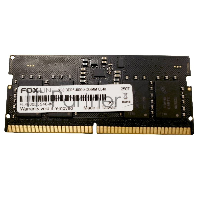 Память оперативная Foxline SODIMM 8GB 4800 DDR5 CL 40 FL4800D5S40-8G