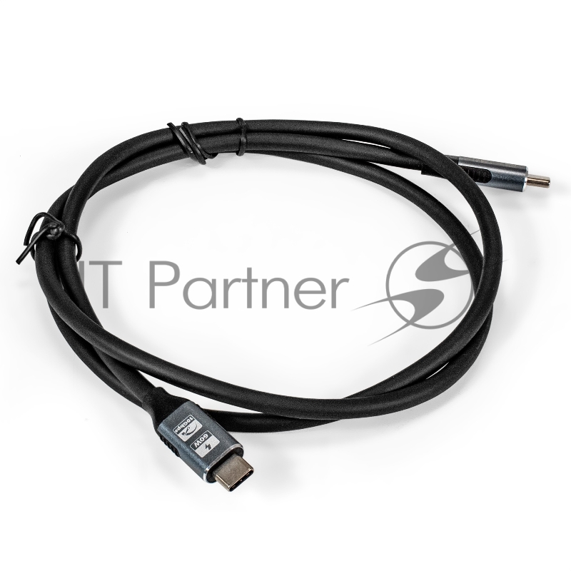 Кабель для зарядки ExeGate EX-CCP-USB3.2-CMCM-1.0 (USB 3.2 Gen2x1 Type Cm/Cm, 10Gbit/s, 8K60Hz, 5A, 60W, PD3.1, 1м)