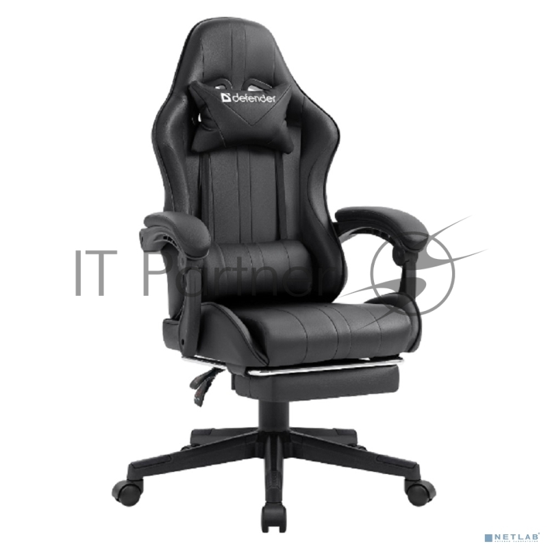 Кресло игровое Defender Azure Черный,класс 4,PU,подножка