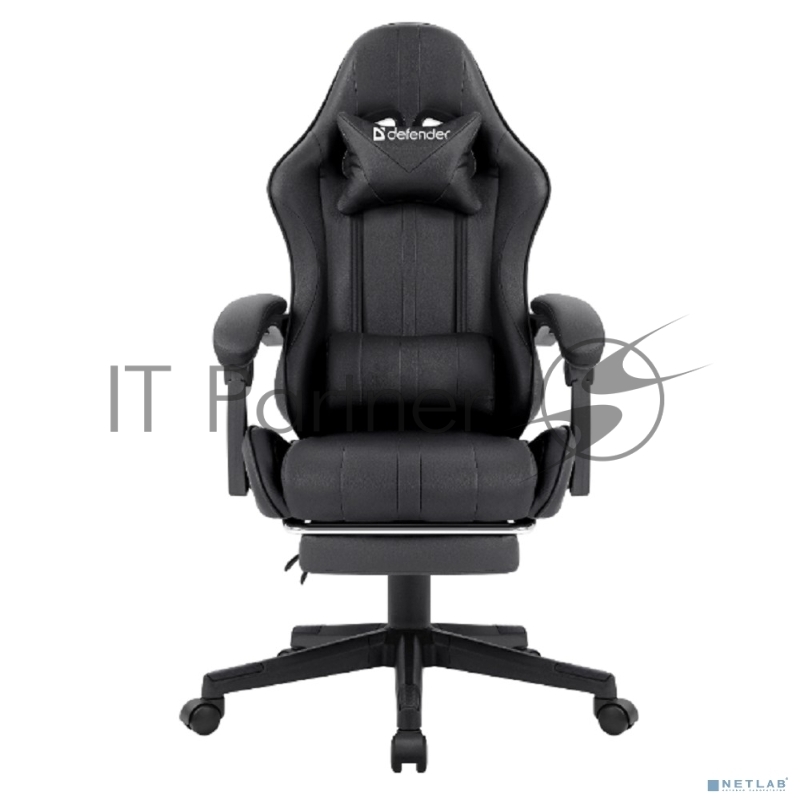 Кресло игровое Defender Azure Черный,класс 4,PU,подножка