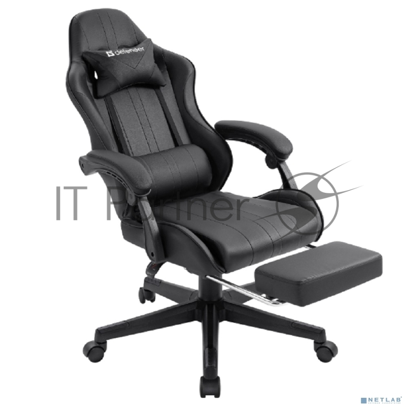 Кресло игровое Defender Azure Черный,класс 4,PU,подножка