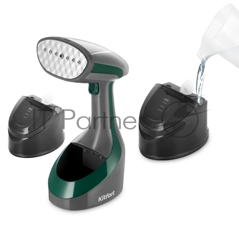 Отпариватель ручной Kitfort КТ-9298 1600Вт серый/зеленый