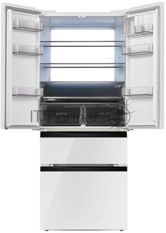 Холодильник Maunfeld MFF190NFDPW01 белый двухкамерный 330/168 л морозилка снизу, Total NoFrost, Side by Side