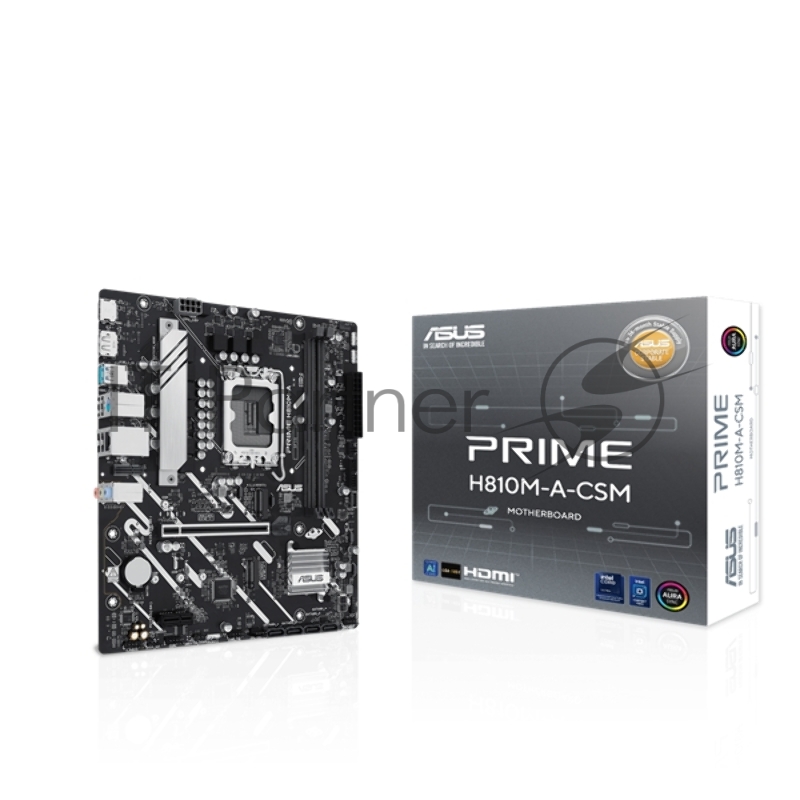 Материнская плана ASUS PRIME PRIME H810M-A-CSM, LGA1700, B810, 2*DDR5, 4*SATA, 2*M.2, 2*USB 3.2, 4*USB 2.0, 1*PCIx16, 1*PCIx1, HDMI+DP, mATX 90MB1KK0-M0EAYC