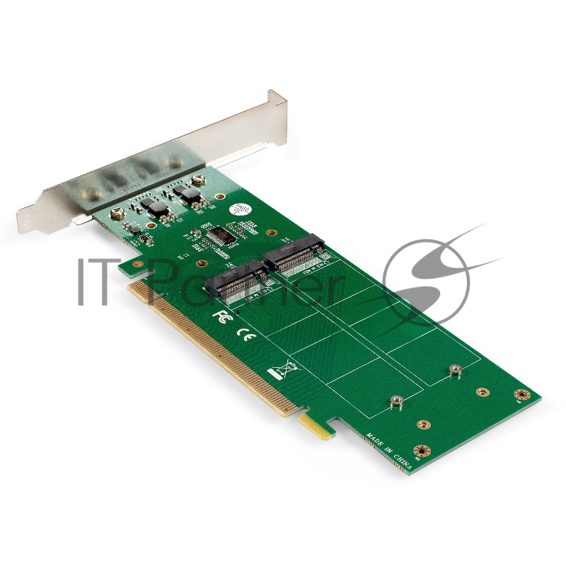 Переходник ExeGate EXE-597E4 (4 x M.2 M key -> PCI-E x16 v3.0, для установки четырех SSD M.2 2230/2242/2260/2280/22110 M key NGFF в слот PCI-E, материнская плата должна быть c функции Bifurcation PCI-E)