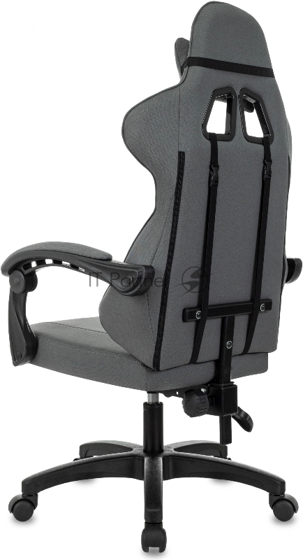 Кресло игровое Zombie Zoom Fabric серый Neo Grey крестов. пластик