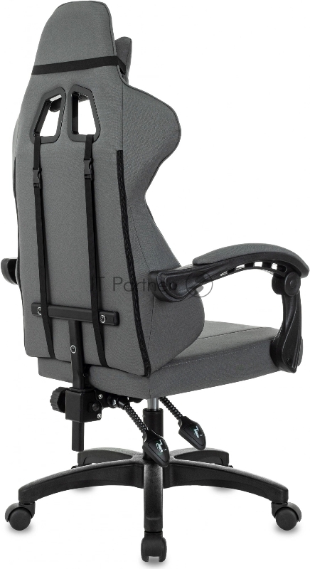 Кресло игровое Zombie Zoom Fabric серый Neo Grey крестов. пластик