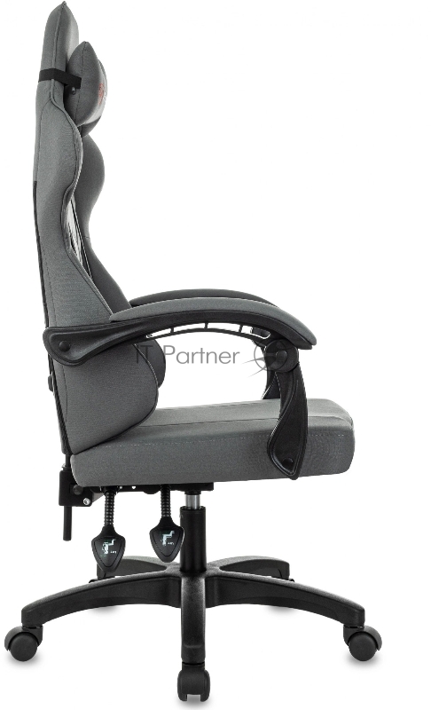 Кресло игровое Zombie Zoom Fabric серый Neo Grey крестов. пластик