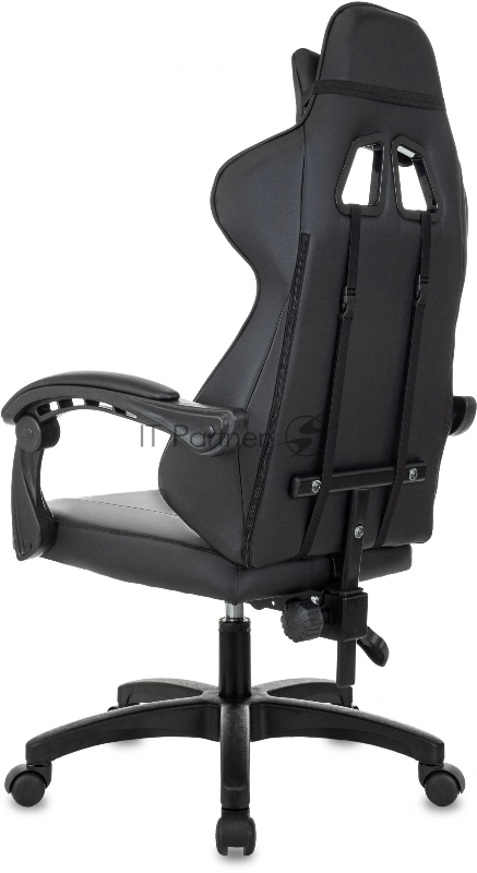 Кресло игровое Zombie Zoom черный/красный эко.кожа крестов. пластик