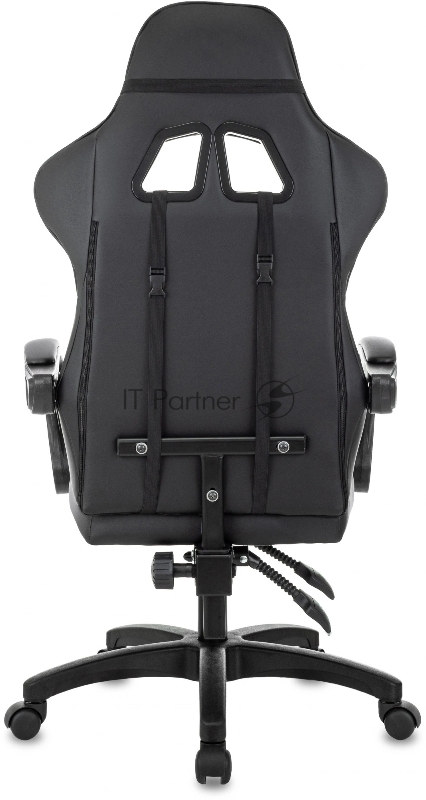 Кресло игровое Zombie Zoom черный/красный эко.кожа крестов. пластик